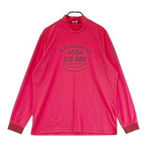 MUNSING WEAR マンシングウェア MGMQJB06 ハイネック 長袖Tシャツ レッド系 LL [240101275100] ゴルフウェア メンズ