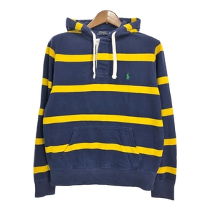 Polo by Ralph Lauren ポロ ラルフローレン パーカー ボーダー ネイビー (メンズ M) 中古 古着 S1864