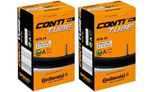 ２本セット コンチネンタル(Continental) チューブ MTB 26 26×1.75-2.5（米式40mm）