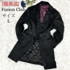 【極美品】fusion club トレンチコート　黒 　フュージョンクラブ