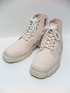 SALE30%OFF/Maison MIHARA YASUHIRO・メゾン ミハラヤスヒロ/PAST sole Canvas Boots/WHT・40