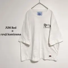 【ジュンレッド×リュウジカミヤマ】　Tシャツ　半袖　Mサイズ　ホワイト　ロゴ