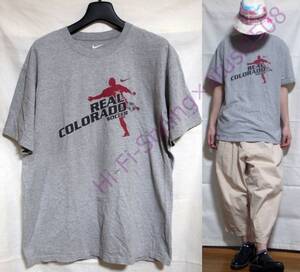 NIKE 両面プリント ナイキ Tシャツ グレー M 古着 ビッグスウッシュ ヴィンテージ Big Swoosh スウォッシュ メンズ Tee vintage NIKE