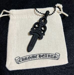 Chrome Hearts ダガーラバー ネックレス ブラック