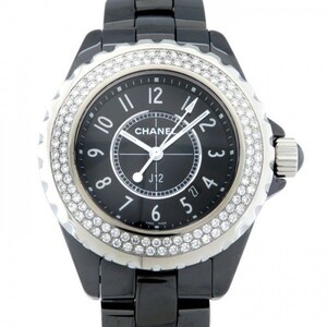 シャネル CHANEL J12 ベゼルダイヤ H0949 ブラック文字盤 新品 腕時計 レディース