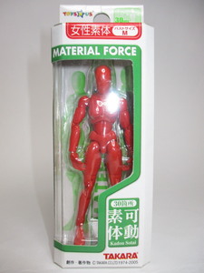 ★ミクロマン★マテリアルフォース★女性素体・赤色・Mサイズ★[MICROMAN・MATERIAL FORCE・可動素体・デッサン・人形]★