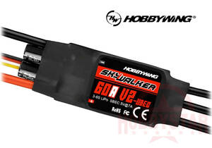 新品 2023年新製品 HOBBYWING SkyWalker ブラシレスESC 60A-V2 3-6S BEC5V/7A ブラシレス ESC アンプ