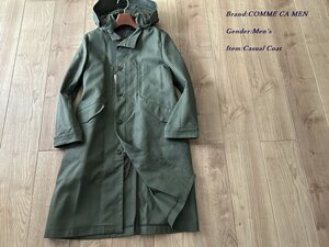 新品 COMME CA MEN コムサメン 長いシーズン着まわせ！3Way コットン モッズコート 20カーキ Lサイズ 17ME02 定価75,900円