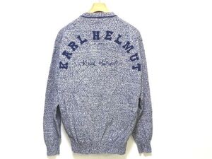 Karl Helmut by PINK HOUSE 90s vintage original KNIT CARDIGAN / カールヘルム アーチロゴ ニット カーディガン メンズ 当時物