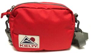 KELTY ケルティ 2406111 ショルダーバッグ ポーチ レッド スクエア　ナイロン