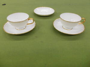 ★売切り★Noritake ノリタケ カップ＆ソーサー since1904 ホワイト 金彩 食器 中古 No.Y3