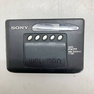 ◆ 【ジャンク品】 SONY ソニー WALKMAN ポータブル ウォークマン カセットプレーヤー 現状品 WM-FX77 ブラック 0.2kg