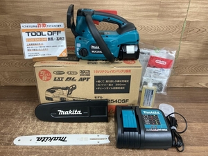 002○未使用品○マキタ makita　250mm充電式チェンソー MUC254DSF　18Ｖ　3.0Ah　バッテリ1個、充電器　高崎店