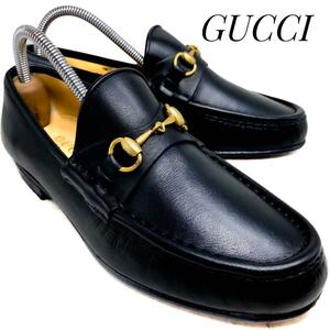 ☆即決・送料無料☆GUCCI グッチ ホースビットローファー 100-0255 黒 ブラック 22.5cm 革靴 ビジネスシューズ 本革 本皮 レディース