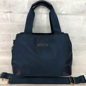 TOMMY HILFIGER トミーヒルフィガー 2WAY ナイロン ハンドバック ショルダーバック ネイビー LH632024102105