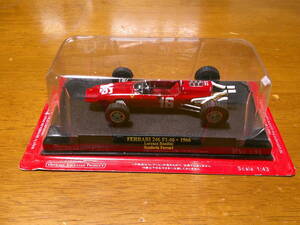 アシェット　　1/43　 「　フェラーリ246　F1‐66　」　#16　　1966y　　レッド　・送料 500円（レターパック発送）未開封品