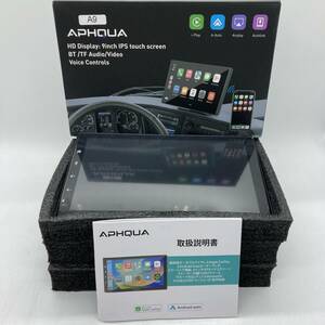 【通電確認済】Aphqua ディスプレイオーディオ ９インチ カープレイ アンドロイドナビ CarPlay/Android /Y21622-S3