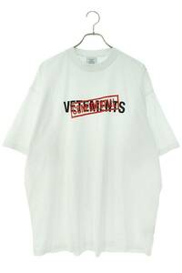 ヴェトモン VETEMENTS UA53TR460W サイズ:XS フロントプリントTシャツ 中古 FK04