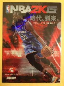 (◆[CF] NBA2K15×ケビン・デュラント クリアファイル DUNK SHOOT 2014-15 SEASON NBA COMPLETE GUIDE 2014年11月増刊 付録【未開封,即決