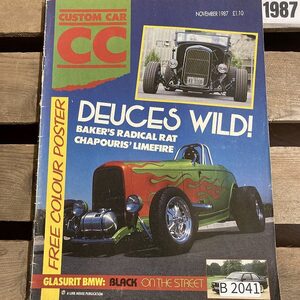 B2041　1987　「CUSTOM CAR」カスタムカー　クラシックカー　英国車 カスタム 古本　雑誌 旧車　ビンテージ　自動車