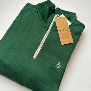 Lサイズ　新品13200円　今季　マンシングウェア　Munsingwear メンズ　秋冬　裏起毛　トレーナー　スウェット　刺繍ロゴ　グリーン　緑