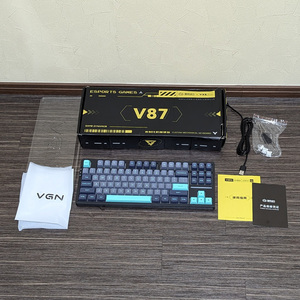 VGN V87 メカニカルキーボード ガスケットマウント ホットスワップ 南向きLEDバックライト PBTキーキャップ 3モード接続 箱潰れ VXE ATK