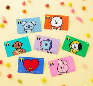 7種類SET BT21 Tポイントカード Tカード BTS キャラクター 防弾少年団 バンタン KOYA RJ SHOOKY MANG CHIMMY TATA COOKY