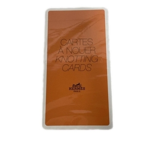 エルメス HERMES - オレンジ×白×マルチ CARTES A NOUER KNOTTING CARDS 美品 小物