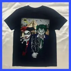 【バットマン BATMAN】JOKER ジョーカー ハーレクインTシャツ M 黒