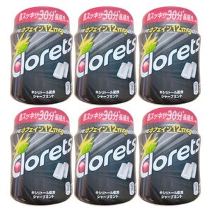 クロレッツXP シャープミントボトルR 140g 6個セット ボトルガム 黒のボトル