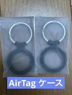 AirTag ケース 2021 タグキーチェーン レザーケース 2個入り