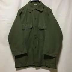 60s コットンポプリン ユーティリティーシャツ us army vintage