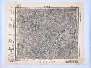 【古地図】　五万分一地形圖日光十號（共十六面）　檜枝岐　応急修正版　　M0728A