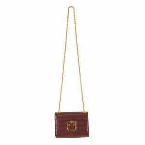 FURLA(フルラ) Viva S Chain Bag クロコ型押し ビバ クロスボディバッグ レディース 中古 古着 0947