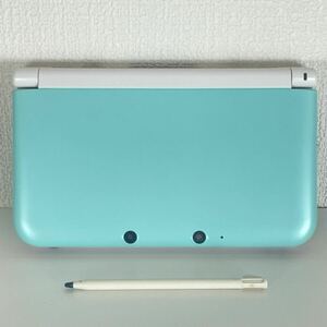 動作確認済み ニンテンドー 3DS LL ミント×ホワイト Nintendo 任天堂 初期化済み SPR-001 SDカード タッチペン 付属 1スタ 1円スタート