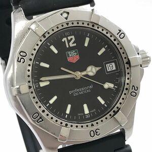 美品 TAGHEUER タグホイヤー PROFESSIONAL プロフェッショナル 2000シリーズ 腕時計 WK1110-0 クオーツ カレンダー 電池交換済 動作確認済