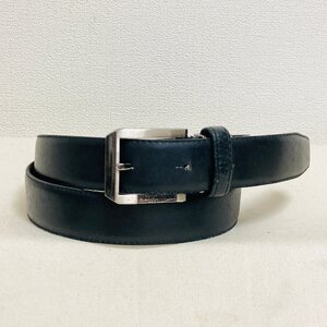 MICHIKO LONDON　KOSHINO　ロゴ デザイン バックル　LEATHER/本革 レザー ベルト　ブラック/黒