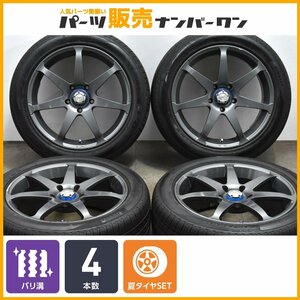 【1円～】【2023年製】レイズ ベルサス CAMPIONATO SS7 17in 7J +42 PCD114.3 ピレリ P8 FS 215/50R17 プリウスα オデッセイ MAZDA3