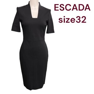 美品　エスカーダ　美形　タイト　ワンピース　黒　ブラック　ESCADA　M4L061