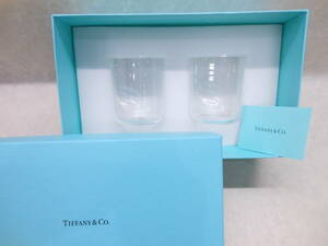 ★TIFFANY★#28933 ティファニー エルサ・ペレッティ サムプリント グラス 2個セット リードクリスタル 箱付 ～未使用品～