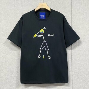 逸品・半袖Tシャツ 定価2万◆Emmauela・イタリア・ミラノ発◆綿100％ 上品 オシャレ ゴルフ イラスト カットソー T-shirt カジュアル XL/50