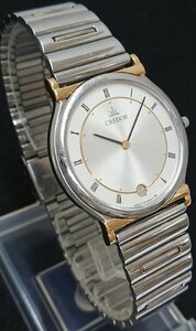 要修理!!不動!! SEIKO/セイコー CREDOR/クレドール SS+18K表記 コンビ色 日付表示 メンズ クォーツ ウォッチ 7779-6000 腕時計 USED品