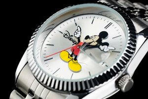 1円～ aiko愛用【ほぼ入手不可能】アナザーヘブン×Disney限定MICKEYミッキーマウス別注コラボ時計シルバーケース/デイトジャスト絶版新品