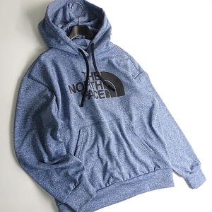 THE NORTH FACE ノースフェイス 新品 裏毛起毛 ビッグロゴプリント 長袖 プルオーバーパーカー フーディ 63J BLU 105/XL ▲047▼kkf0110d