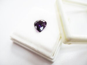 ★とちぎ屋！ルース【アメシスト・アメジスト（紫水晶）】ペアシェイプカット 約０．７ｇ（約３．５ｃｔ）濃厚なパープルカラー！★