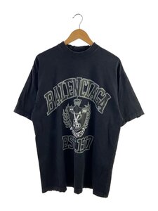 BALENCIAGA◆Tシャツ/XS/コットン/BLK/739784 TOVK1 8190