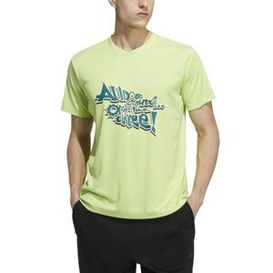 新品未使用タグ付き アディダスadidas 半袖Tシャツ 機能性Tシャツ トレーニングウエア スポーツウエア デザイン性に富んだグラフィックT[L]