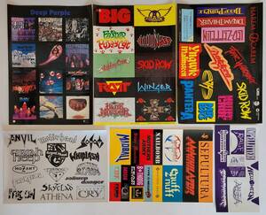 特典 ステッカー HM 6枚 DEEP PURPLE MR BIG MOTLEY CRUE SKID ROW PANTERA WINGER MOTORHEAD SEPULTURA HELLOWEEN HEAVY METAL STICKER