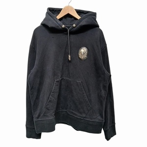 A BATHING APE BAPE BLACK アベイシングエイプ メタルロゴ フーディ パーカー ブラック BBKSWSW3100MC サイズ M