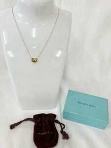 ④【S】1円スタート 希少 TIFFANY&Co.ティファニービーンデザインペンダント ビーン ネックレスエルサ ペレッティ18K 18金750